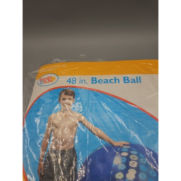 Sand N Sun 48" Inflatable Beach Ball Jumbo Blue M-PO2-0043-C - Picture 3 of 6